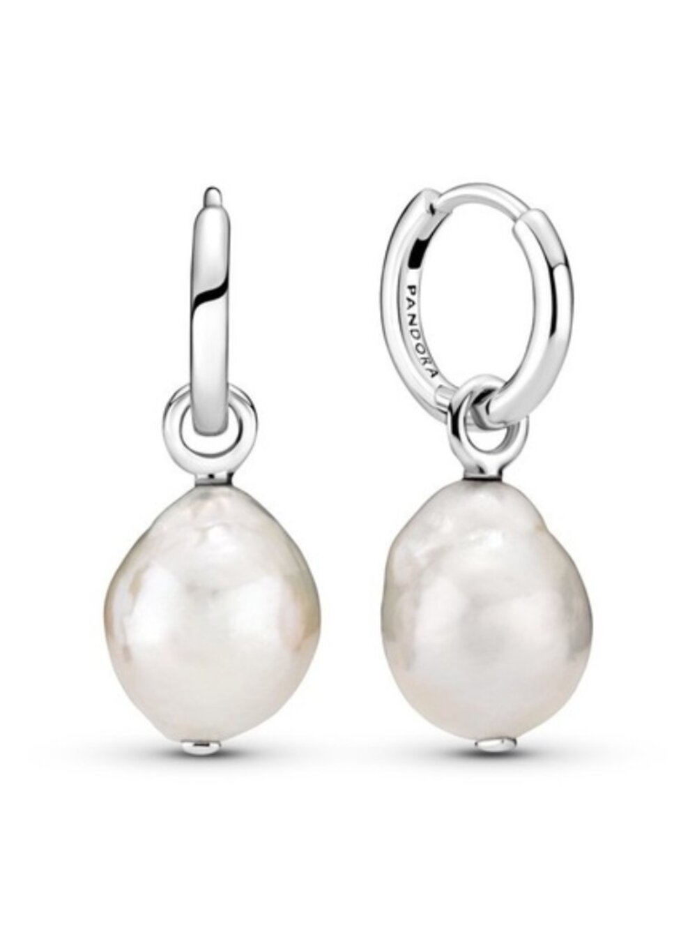 Pandora Silver Pearl Earrings